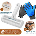 Pet Hair Remover & Pet Grooming Gloves Set